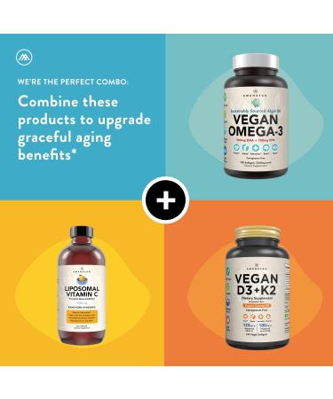 Plant Based Omega-3 Supplement: Vegan DHA & EPA Algae Oil Softgels for Joint, Heart, Skin, Brain, Eye & Immune Support - 120 Carrageenan Free Capsules - Buy Online on GoSupps.com