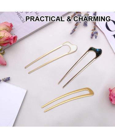 French Style Hair Clip Hairpin Fork 3 Pieces Bowl Hairpin Metal Hair Pin Metal U-shaped Hairpin U Shape Hair Sticks Metal Hair Fork Metal Hair Clips - Buy Online on GoSupps.com