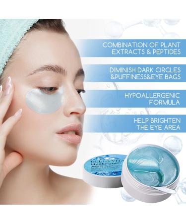 BELLA VITA Under Eye Patches - Hyaluronic Acid Collagen Gel Masks for Dark Circles Puffiness & Wrinkles 30 Pairs for Men & Women - Rejuvenate & Hydrate Your Eyes - Buy Online on GoSupps.com