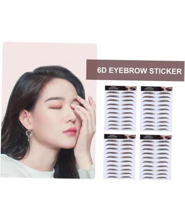 NOLITOY Eyebrow Stickers Brown 5pcs Eyebrow Stickers Cosmetic Eyebrow Decals Eyebrow Stencils Transfer Stickers Water Proof 6d 21x15cm Brown - Buy Online on GoSupps.com