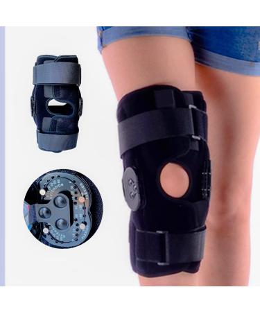 Comfyorthopedic Locking Knee Brace with Metal Side Stabilizers - PCL/ACL Hinged ROM Brace for Meniscus Tear - Knee Braces for Pain Relief with ROM Dial for Women & Men - Buy Online on GoSupps.com