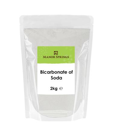 Baking Soda Sodium Bicarbonate 2kg by Manor Springs - Pure Baking Soda for Baking Cleaning Bath Bombs - Buy Online on GoSupps.com