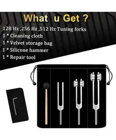 Ocnvlia Tuning Fork Set - 128 Hz 256 Hz 512 Hz | Healing & Sound Therapy for Body Mind & Soul - Buy Online on GoSupps.com