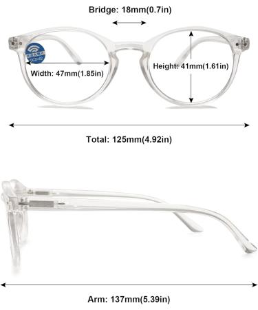 Buy MAGIMODAC Women's Computer Reading Glasses - Blue Light Filter Oval Shape 2.25 Diopters Transparent - International Shipping Available - Buy Online on GoSupps.com
