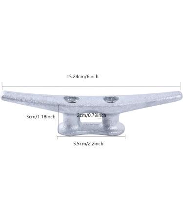 4 Pack 6 inch Heavy Duty Boat Cleat - Galvanized Cast Iron Dock Cleat for Marine or Decorative Use - Buy Online on GoSupps.com