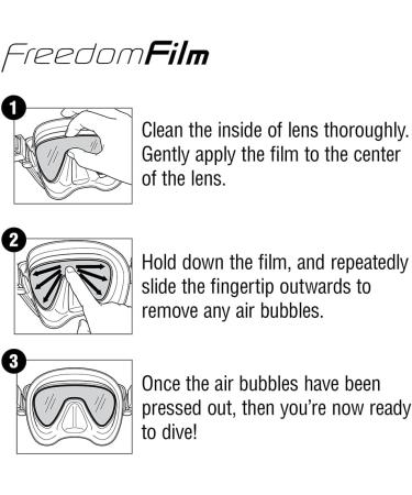 TUSA Anti-Fog Freedom Film for Scuba/Snorkeling Single Window - Prevents Fogging, Clear Vision - Buy Online on GoSupps.com