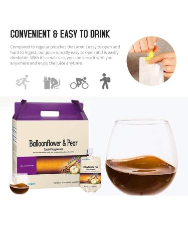 Chunho Food Balloonflower & Pear Juice Liquid Supplement. Protects Helps Against Dry Throat. No Preservatives and Artificial Additives. 60 Pack  - Buy Online on GoSupps.com