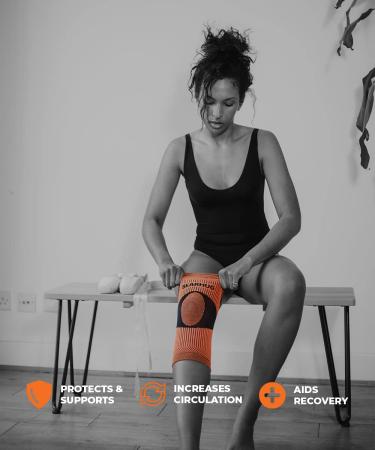 Compression Knee Support Brace for Men and Women - Arthritis Pain Relief and Rehabilitation - XXL - Buy Online on GoSupps.com