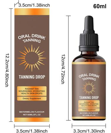 Mimoqk Sunless Tanning Drops Tan Enhancer Hydrating Supplement Friendly Blend Natural Color Support Excellent for Beauty Regimens Travel Use Sunless Tanning Lifestyle - Buy Online on GoSupps.com