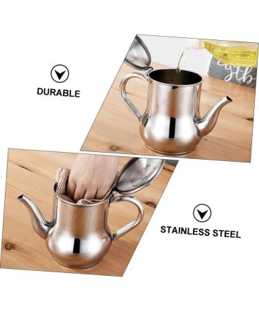 Milisten 1pc Stainless Steel Oil Pot Stainless Steel Cooking Supplies Vinegar Bottle Soy Sauce Bottle Household Leak Proof Soy Sauce Dispenser Leakage Proof Frying Grease Olive Oil Bottle - Buy Online on GoSupps.com