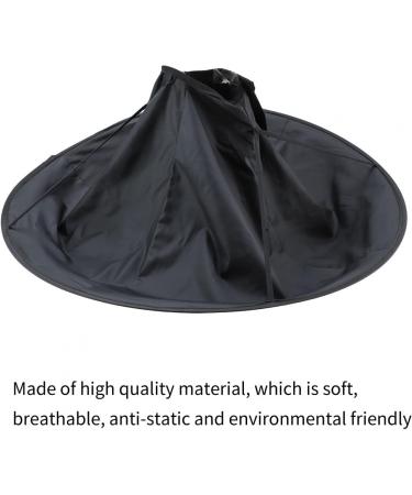 ANGGREK Adult Barber Hair Cutting Umbrella Cape - Black Hairdressing Gown for Salon & Home Stylists - Buy Online on GoSupps.com