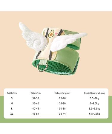 Fueegue Cat Harness with Leash - Escape Proof Adjustable Soft Harness for Cats & Dogs - Avocado Green S - Buy Online on GoSupps.com