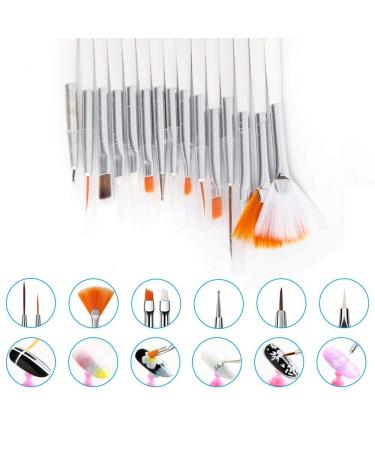 Nail Art Kit: WOVTE 15 Gel Acrylic Painting Brushes, 5 Dotting Pens, Rhinestones, Diamonds, Gems, and Tweezers - DIY Nail Art Decorations in Multi-Color - Buy Online on GoSupps.com