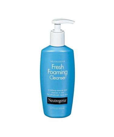 Neutrogena Fresh Foaming Facial Cleanser & Makeup Remover with Glycerin Oil- Soap- & Alcohol-Free Daily Face Wash Removes Dirt Oil & Waterproof Makeup Non-Comedogenic & Hypoallergenic 6.7 fl. oz (Pack of 2) Fresh 6....