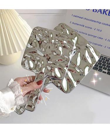 Noilk Vintage Vanity Mirror with Handle - Silver Travel Hand Mirror for Women - Buy Online on GoSupps.com