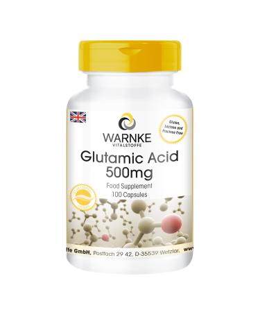 Glutamic Acid 500mg - 100 Capsules | Warnke Vitalstoffe