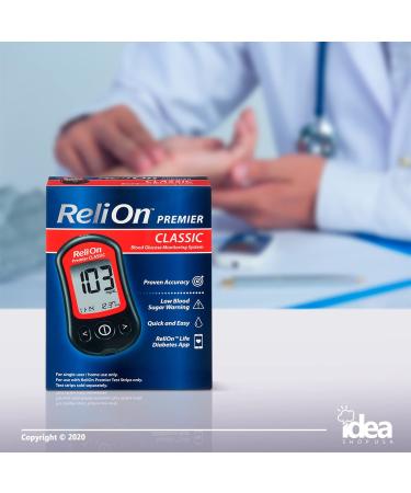 ReliOn Premier Classic Blood Glucose Monitoring System Bundle with Diabetes Care Guide - 2 Items - Buy Online on GoSupps.com