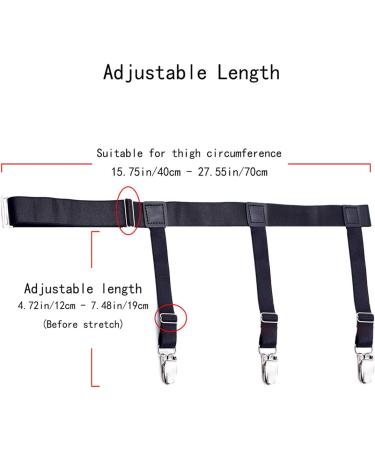 Buy Men's Shirt Holders & Suspenders - Elastic Non-Slip Adjustable Shirt Stays (1 Pair) - O-Shape for Perfect Fit - Buy Online on GoSupps.com