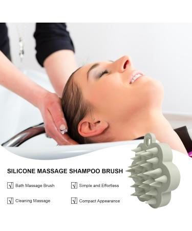 Premium Silicone Shampoo Brush - Scalp Massager for Adults Children & All Hair Types - Light Gray - Buy Online on GoSupps.com