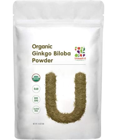 Organic Ginkgo Biloba Powder 1 Pound Vegan Friendly Ginkgo Leaf Powder Organic Pure Raw Non GMO