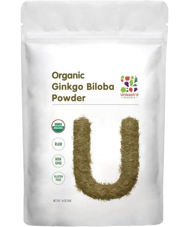 Organic Ginkgo Biloba Powder 1 Pound Vegan Friendly Ginkgo Leaf Powder Organic Pure Raw Non GMO - Buy Online on GoSupps.com