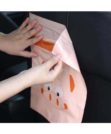 Car Trash Bags Easy Stick-On Multi-Purpose Garbage Bags | -Adhesive Vomit Bags Water-Proof Garbage Bag for Motion Sickness Bedroom Rowces 15 Pink Pigs - Buy Online on GoSupps.com