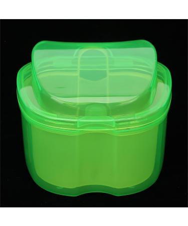 Denture Bathing Box - Soaking Container for Artificial Teeth with Sieve Basket | Colored Storage Box (Green) - Buy Online for International Shipping - Buy Online on GoSupps.com