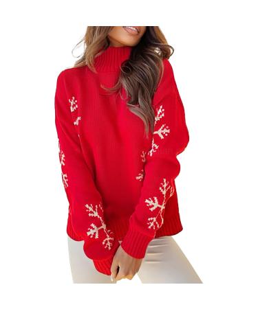 General Christmas knitting sweater men women xmas unisex funny 3D sheep print sweatshirts festive Ugly sweater sweater for women knitting rock and sweater 16-red l