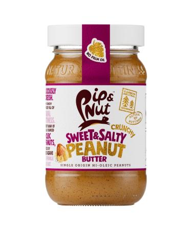 Pip & Nut - Sweet & Salty Crunchy Peanut Butter (300g) | Natural Nut Butter No Palm Oil No Added Sugar Hi-Oleic Peanuts High in Unsaturated Fats Gluten Free Vegan Dairy Free