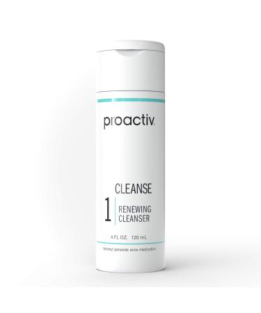 Proactiv Acne Cleanser - Benzoyl Peroxide Face Wash and Acne Treatment - Daily Facial Cleanser and Hyularonic Acid Moisturizer with Exfoliating Beads - 60 Day Supply, 4 Oz 4 Fl Oz (Pack of 1)