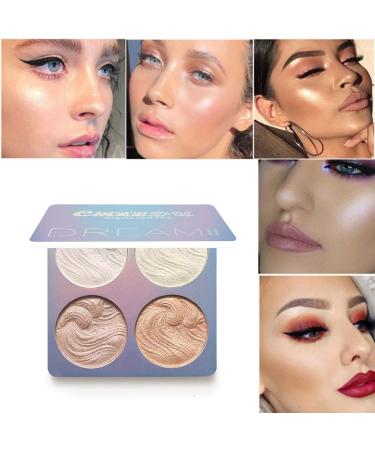Long Lasting Waterproof Highlighter Powder Palette - Shimmer Glow Bronzer Makeup - Buy Online on GoSupps.com