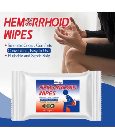 AMZLORD 10pcs Hemorrhoid Treatment Wipes Flushable Hemorrhoids Relieve Itching Wet Tissue Hemorrhoid Treatment Products - Buy Online on GoSupps.com