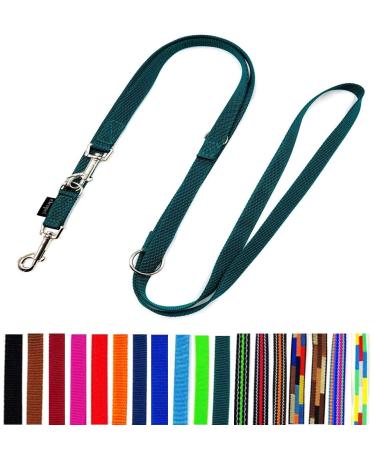 Dog leash double leash adjustable 2m / 2.40m / 2.80m / 3.50m / 5m large dogs 20mm/25mm (fir green 25mm 5m) fir green 25mm 5m