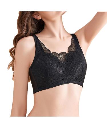 XWSM bags BH Daily Post Surgical mastectomy BH with breast prosthesis bags women women cotton wireless full bralette xxl/xx-large black