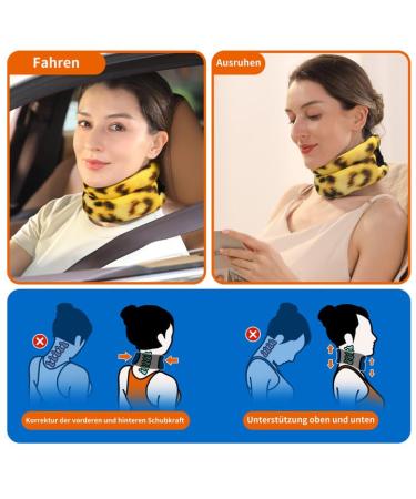 Willcom Neck Support for Pain Relief - Soft & Comfortable Sleep Aid Aligns Vertebrae Stabilizes Spine (M Leopard Pattern) - Shop Now! - Buy Online on GoSupps.com