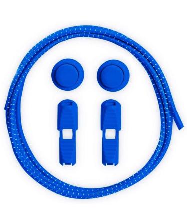 Yoczox 120cm Elastic Laces - Quick Lace-Up System with Speed Locks for Comfort | Ideal for All Shoes - 1 Pair Blue - Buy Online on GoSupps.com