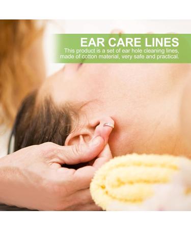 Heallily 180 Pcs Earrings Hole Cleaner Dental Floss - Disposable Ear Piercing Care Tool for Smell Removal | Ideal for Girls & Men - Buy Online on GoSupps.com