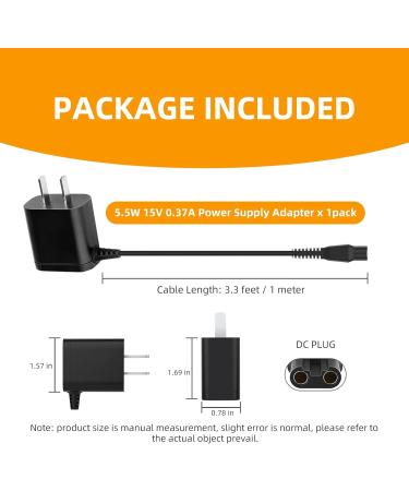 15V Charger AC Power Adapter Fit for Philips HQ8505 5000 3000 9000 7000 2000 Series mg5750 mg7750 S1560 Electric Shaver Beard Trimmer Power Supply Cord Charger Cable Replacement - Buy Online on GoSupps.com
