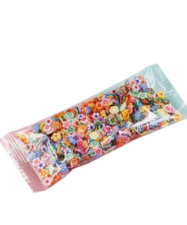 1000 pieces/bag 3D polymer cartoon nail slices Clay nail discs star cartoon flower fruit spring manicure nail art decoration sticker 2 #