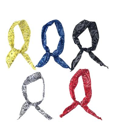 Sport Headband Slim Hairband Elastic Anti-slip Stretchable Non-slip Sweatbands Slim Hairbands for Running Football Workout Yoga and more Bow Hair Accessories-5
