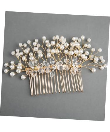 Ipetboom Bridal Hair Comb Bridal Hair Pin Rhinestone Bridal Rhinestone Hair Clips Leaf Flower Hair Comb Pearl Hair Comb Metal Hair Clips Tiara Wedding Bride Hair Accessories - Buy Online on GoSupps.com