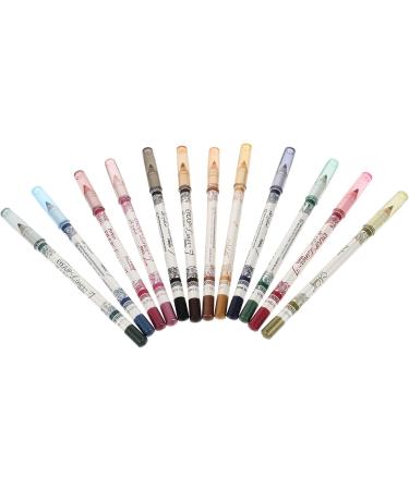 AUTSUPPL 3pcs 12 Cosmetic Pencils Glitter Eyeliner Pencil Eyeliner Eyebrow Pencil Eye Liner Pencils - Buy Online on GoSupps.com