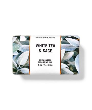 Bath & Body Works White Tea & Sage Shea Butter Cleansing Bar - Set of 2 - Full Size - Buy Online on GoSupps.com