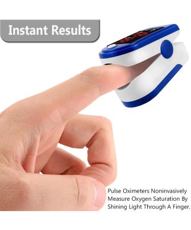 UPGRADE Pulse Oximeter - Oxygen & Heart Rate Monitor for Adults & Children - Large LED Display - Buy Online on GoSupps.com