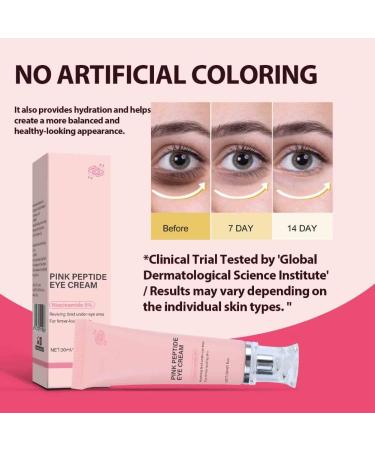 3PCS Pink Peptide Eye Cream for Women Reduces Dark Circles & Wrinkles Lifting and Firming Deep Moisturizing - Buy Online on GoSupps.com