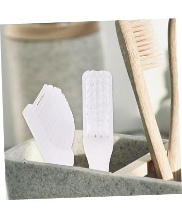Buifulsic 20-Pack Mini Toothbrushes Soft Nylon Short Handle Safe for Travel & Prisons Clear White Design - Buy Online on GoSupps.com