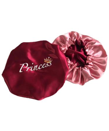 SANKOFA BEAUTY Satin Bonnet Silk Bonnet Reversible Color/Double Layer/Queen/Princess Sleep or Cover Cap with Adjustable Strap/Protective Bonnet for Natural Curly Wavy Straight Hair