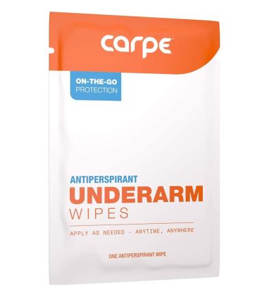 Carpe On-the-Go Antiperspirant Underarm Wipes (Pack of 3 Boxes) for Sweat Blocking Deodorizing and Cleansing When You're On the Move - 45 Residue Free Individually Wrapped Wipes 15 Count (Pack of 3) - Buy Online on GoSupps.com
