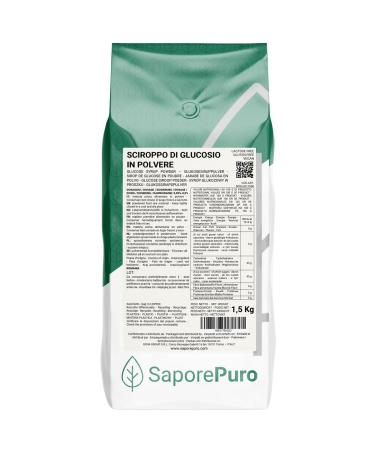SaporePuro GLUCOSE SYRUP powder 1.5 kg - Dry glucose - Ideal for ice cream sorbets and desserts - Buy Online on GoSupps.com