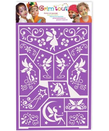 Set of 3 Makeup Stencils - Flowers Cats Butterflies & Fairies + Wooden Bookmark Ruler | Blumie - Buy Online on GoSupps.com